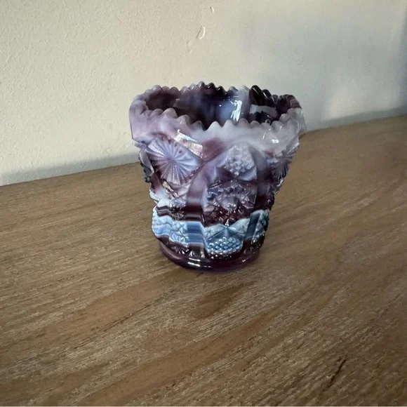 Purple Slag Glass Toothpick Holder by Imperial - Picture 3 of 8